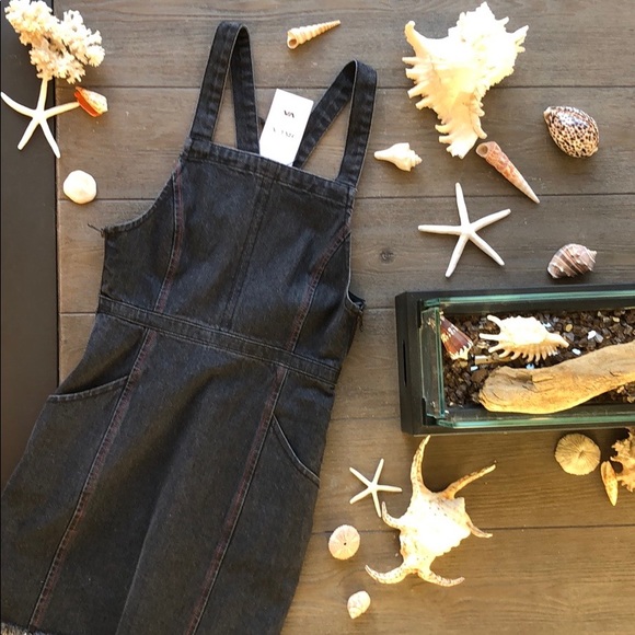 🌴🔆RVCA- ACE DENIM JEAN DRESS🔆🌴 - Picture 2 of 13